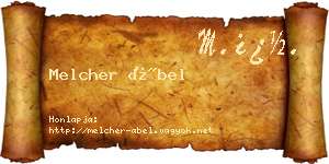 Melcher Ábel névjegykártya