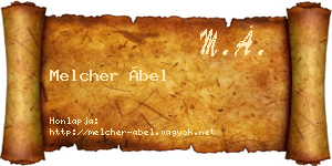 Melcher Ábel névjegykártya